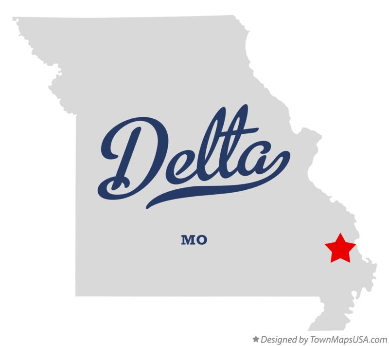 Map of Delta Missouri MO