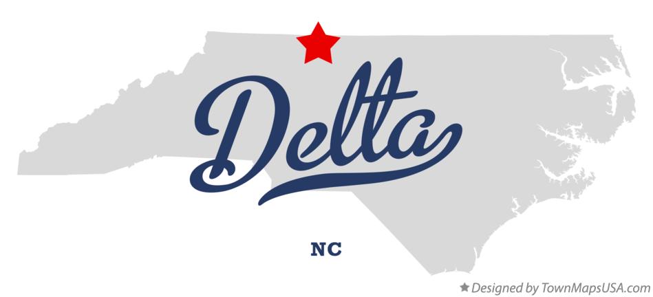 Map of Delta North Carolina NC