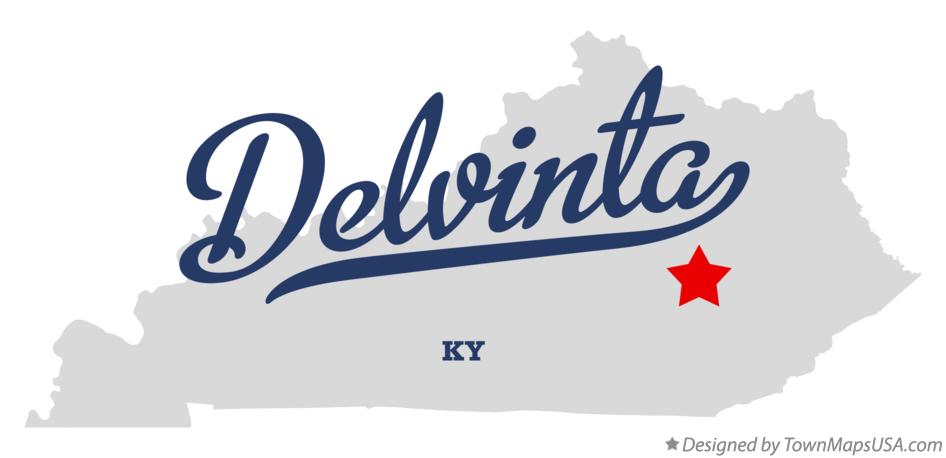 Map of Delvinta Kentucky KY