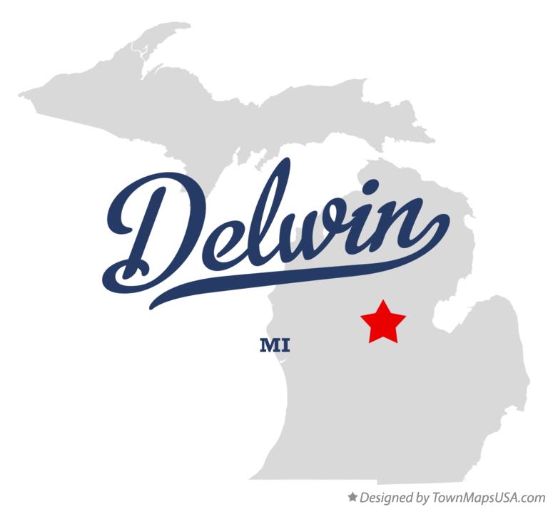 Map of Delwin Michigan MI