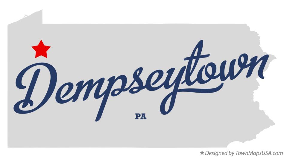 Map of Dempseytown Pennsylvania PA