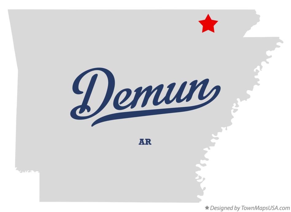 Map of Demun Arkansas AR