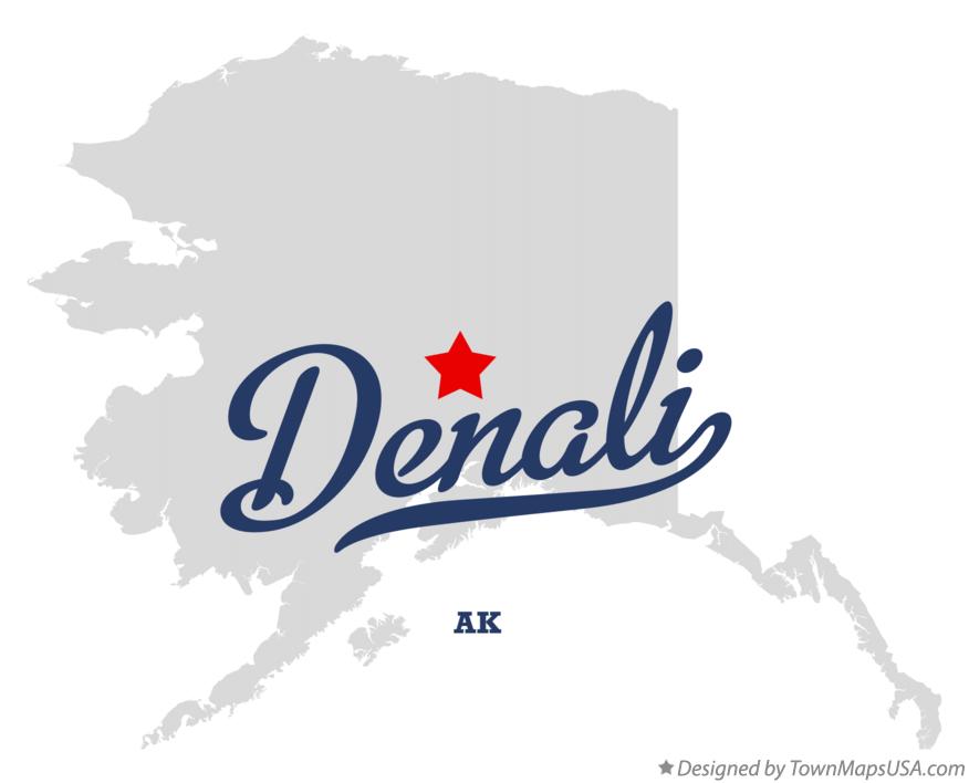 Map of Denali Alaska AK