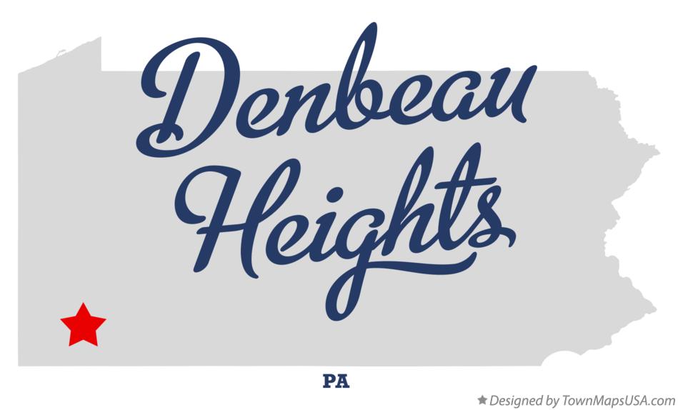 Map of Denbeau Heights Pennsylvania PA