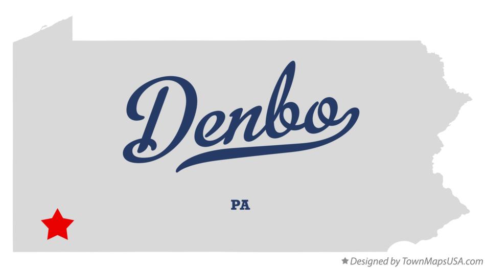 Map of Denbo Pennsylvania PA