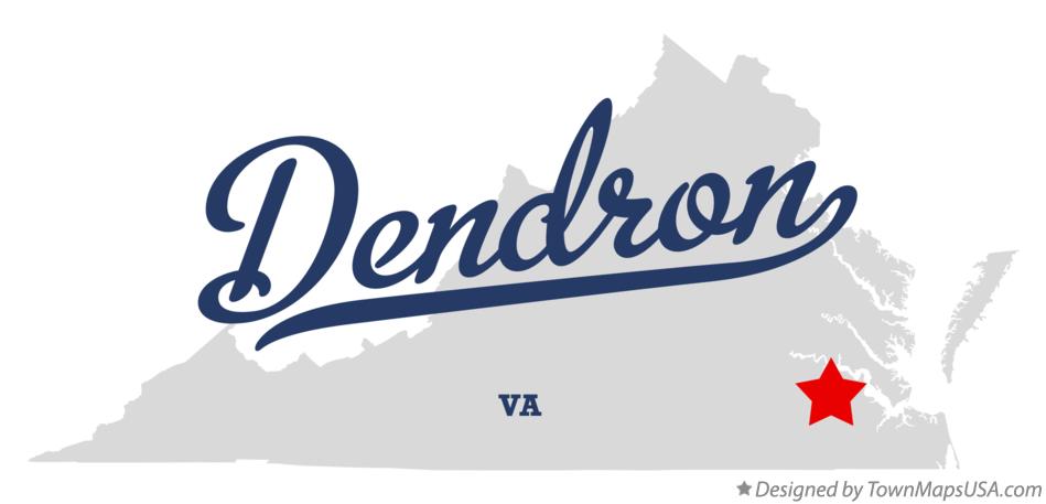 Map of Dendron Virginia VA