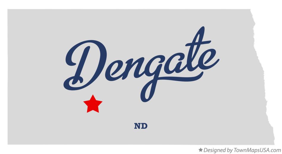 Map of Dengate North Dakota ND
