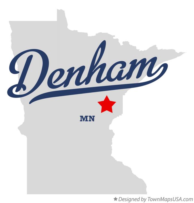 Map of Denham Minnesota MN