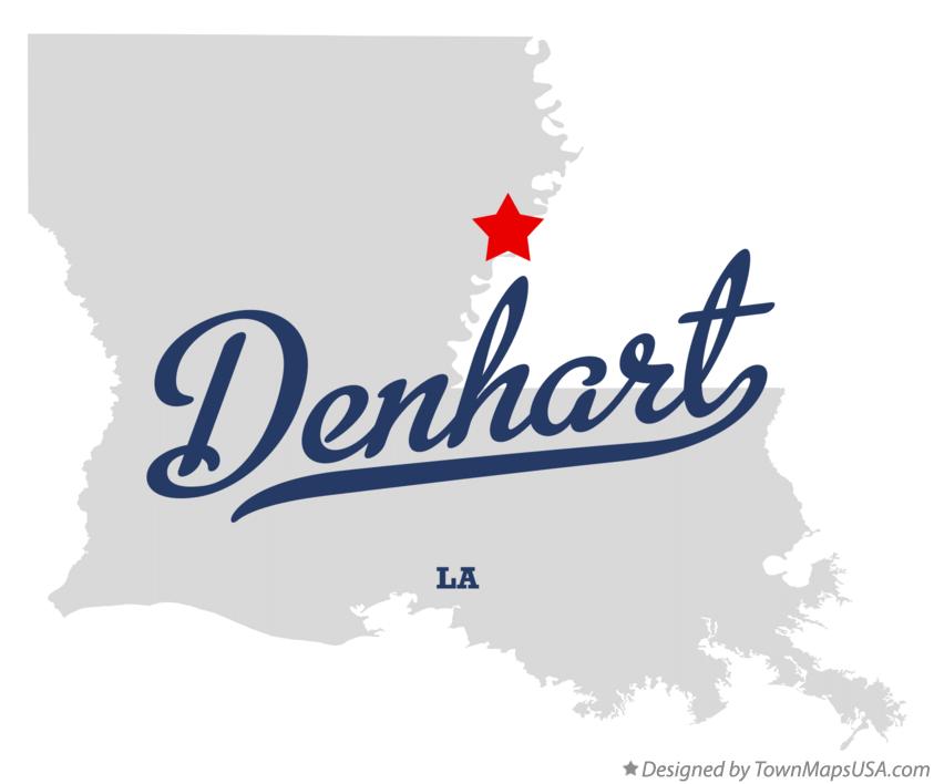 Map of Denhart Louisiana LA