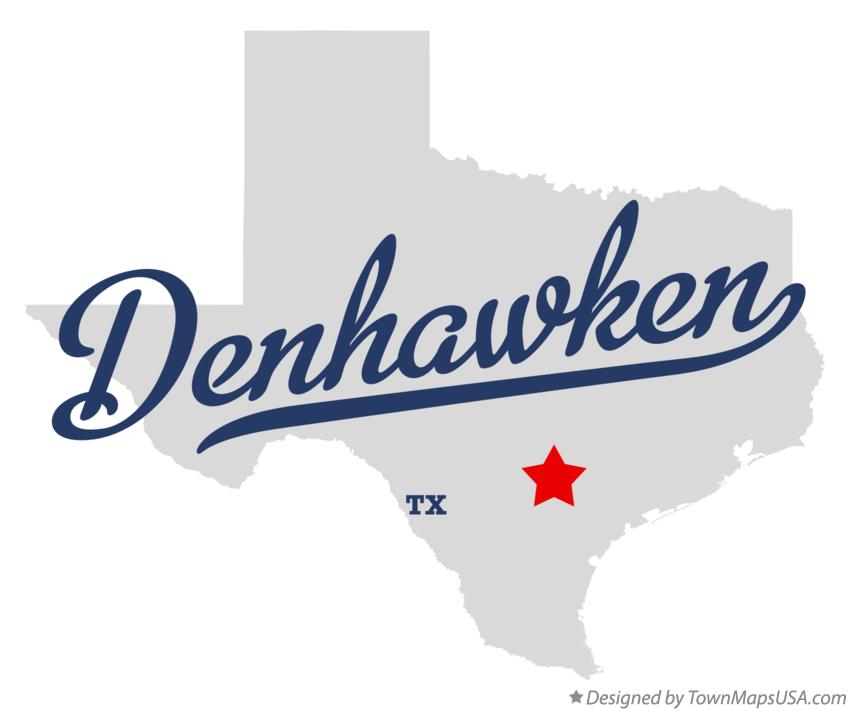 Map of Denhawken Texas TX