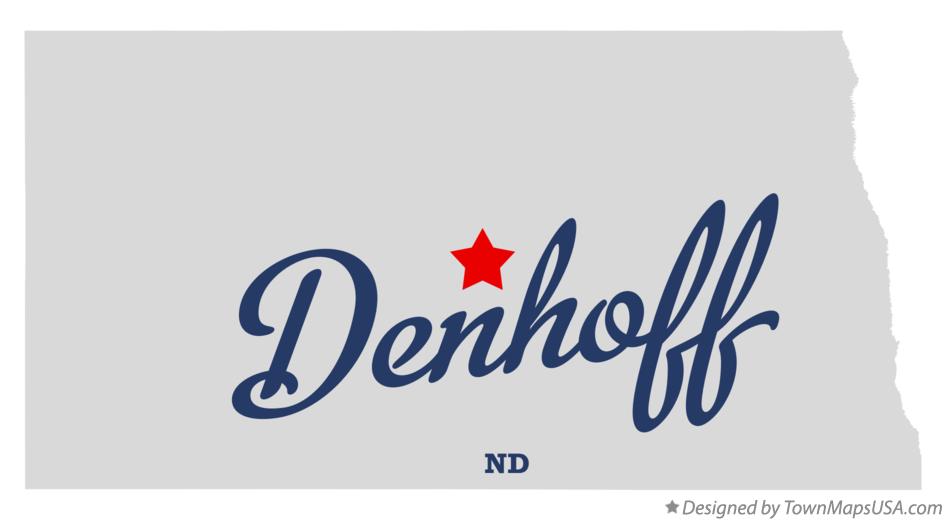 Map of Denhoff North Dakota ND