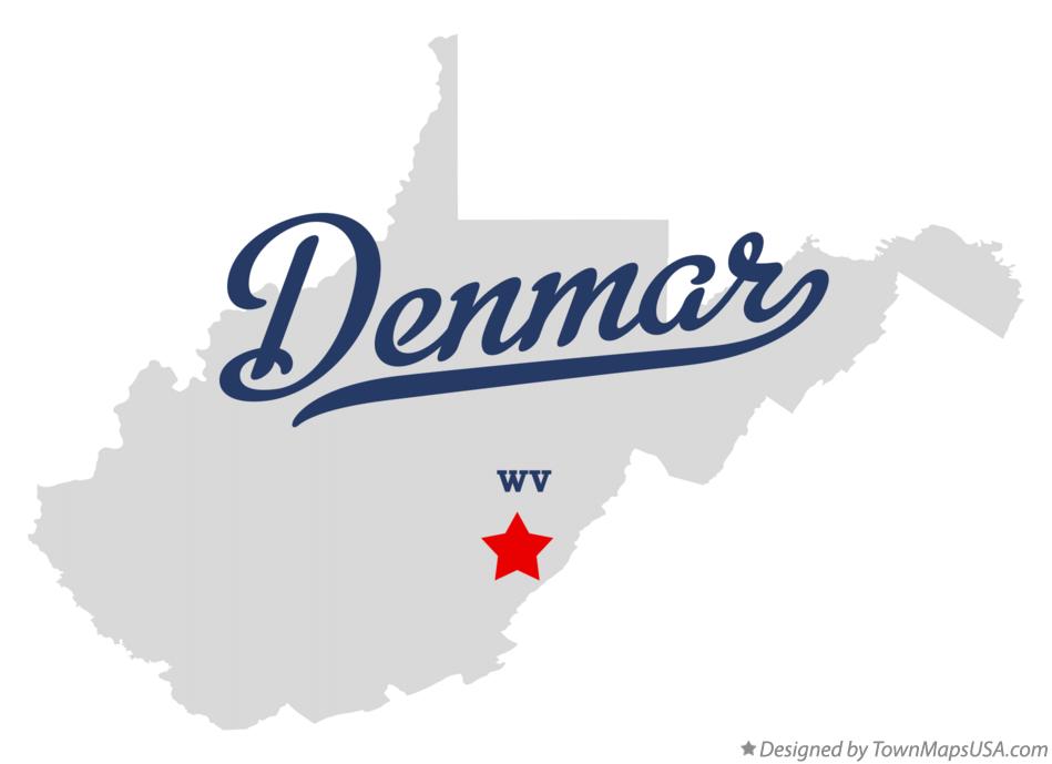 Map of Denmar West Virginia WV