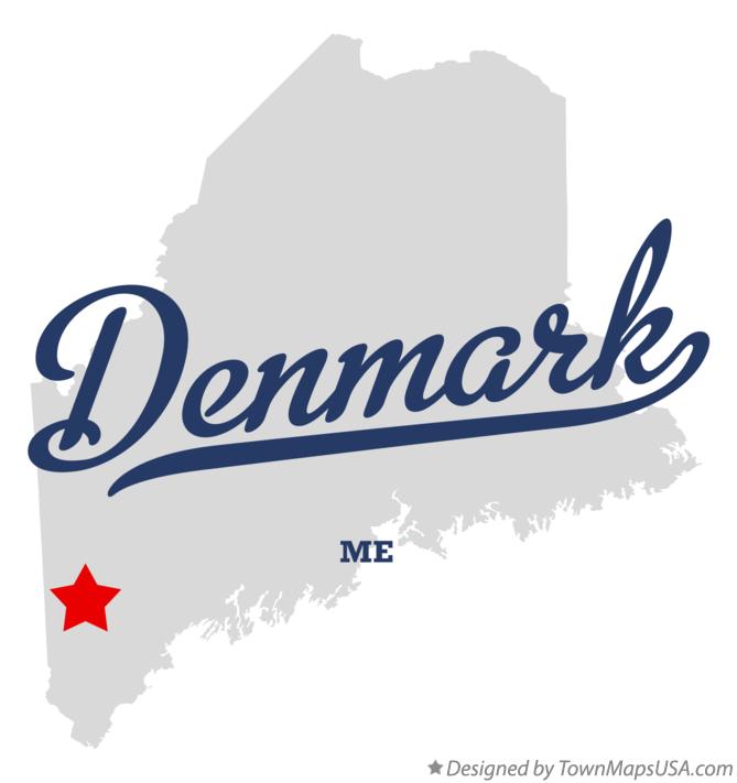 Map of Denmark Maine ME