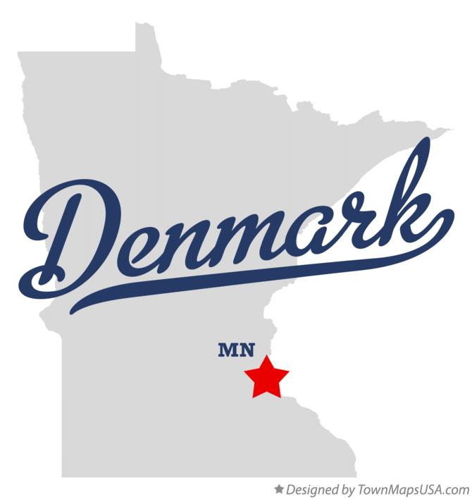 Map of Denmark Minnesota MN