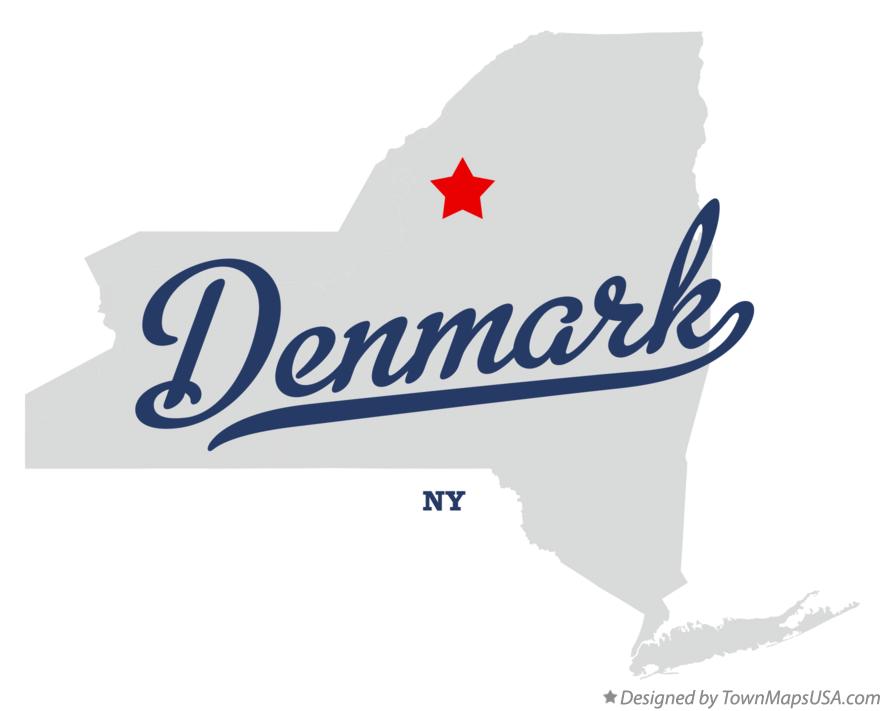 Map of Denmark New York NY