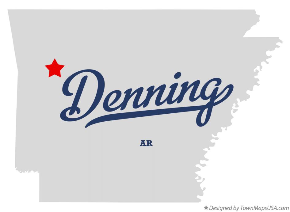 Map of Denning Arkansas AR