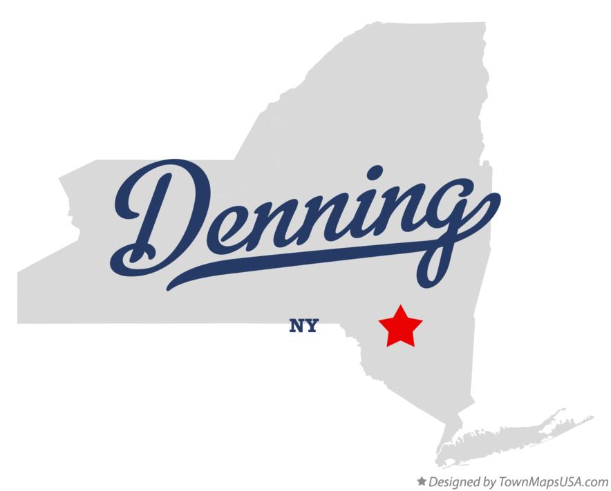 Map of Denning New York NY