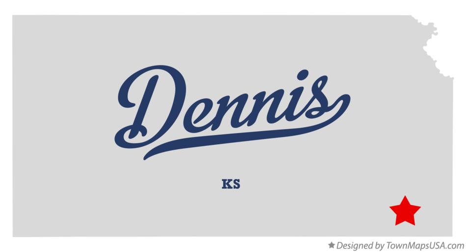 Map of Dennis Kansas KS