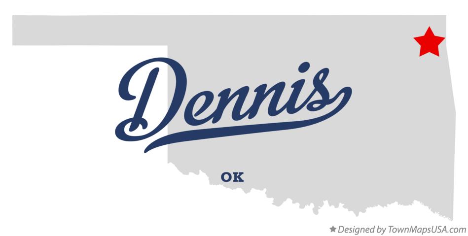 Map of Dennis Oklahoma OK