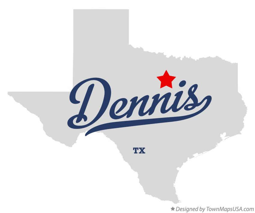Map of Dennis Texas TX