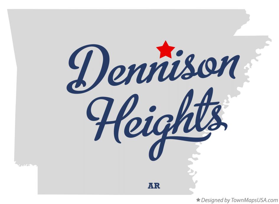 Map of Dennison Heights Arkansas AR
