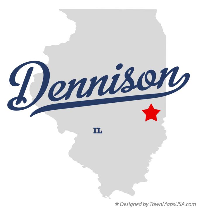 Map of Dennison Illinois IL
