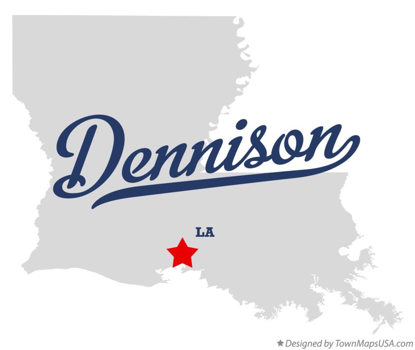 Map of Dennison Louisiana LA