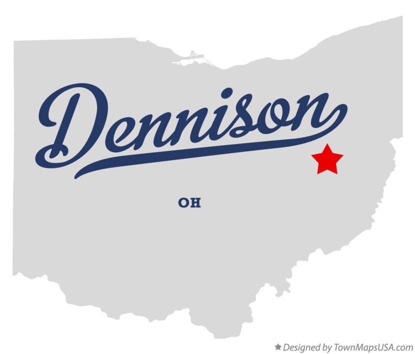 Map of Dennison Ohio OH