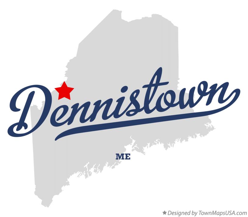 Map of Dennistown Maine ME