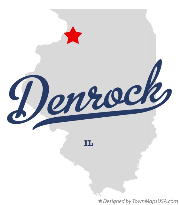 Map of Denrock Illinois IL