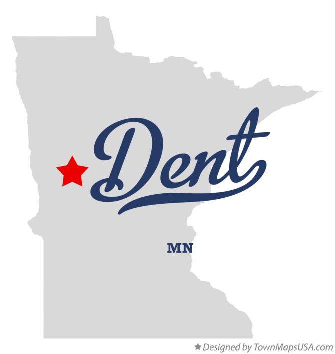 Map of Dent Minnesota MN