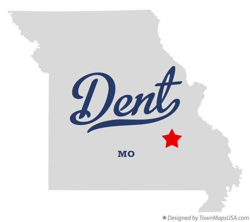 Map of Dent Missouri MO