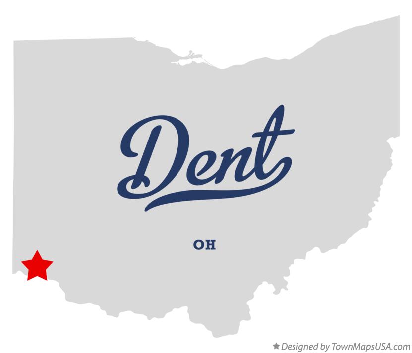 Map of Dent Ohio OH