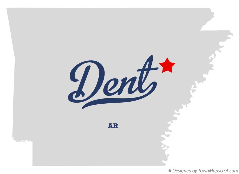 Map of Dent Arkansas AR
