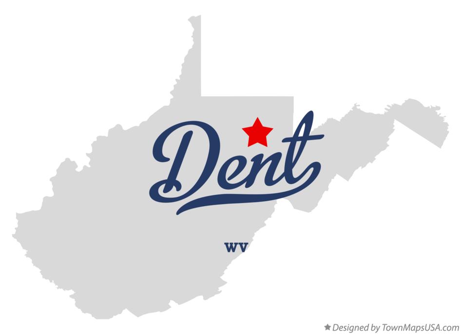 Map of Dent West Virginia WV
