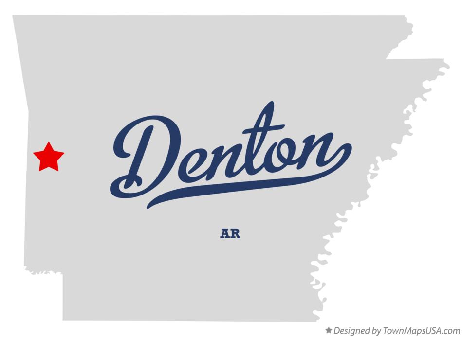 Map of Denton Arkansas AR
