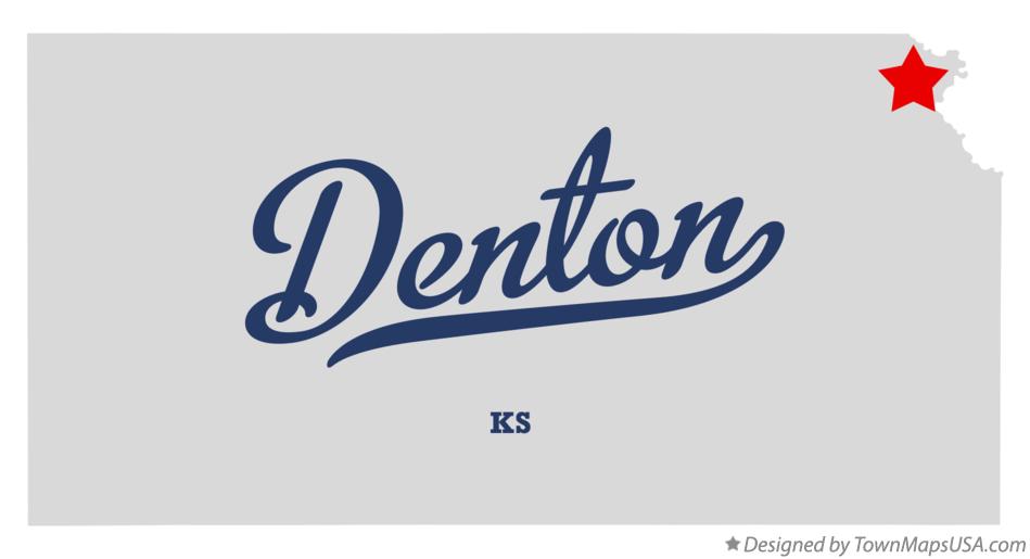Map of Denton Kansas KS