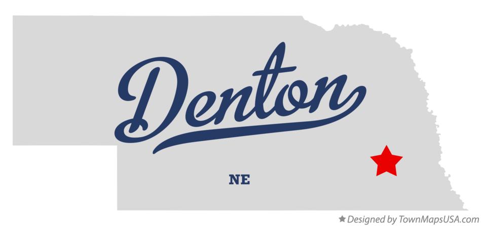 Map of Denton Nebraska NE