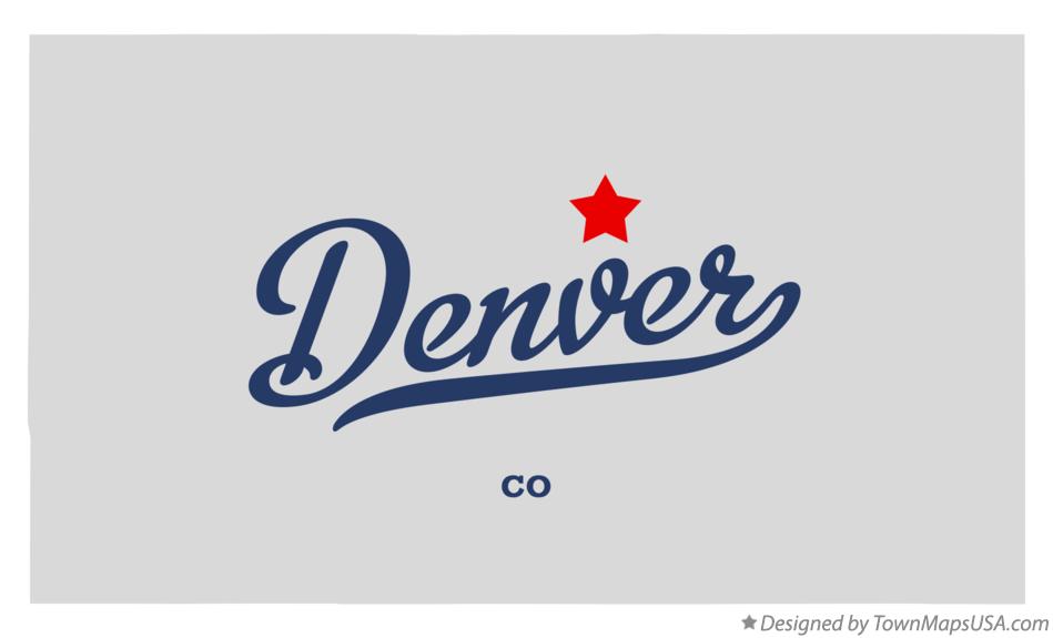 Map of Denver Colorado CO