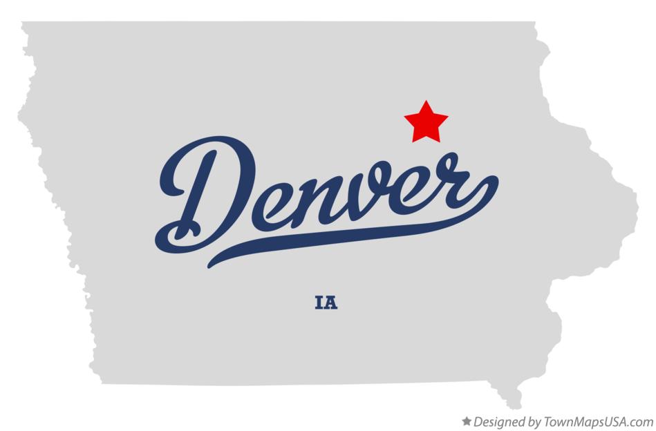 Map of Denver Iowa IA