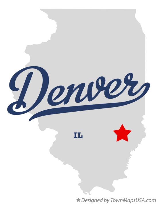 Map of Denver Illinois IL