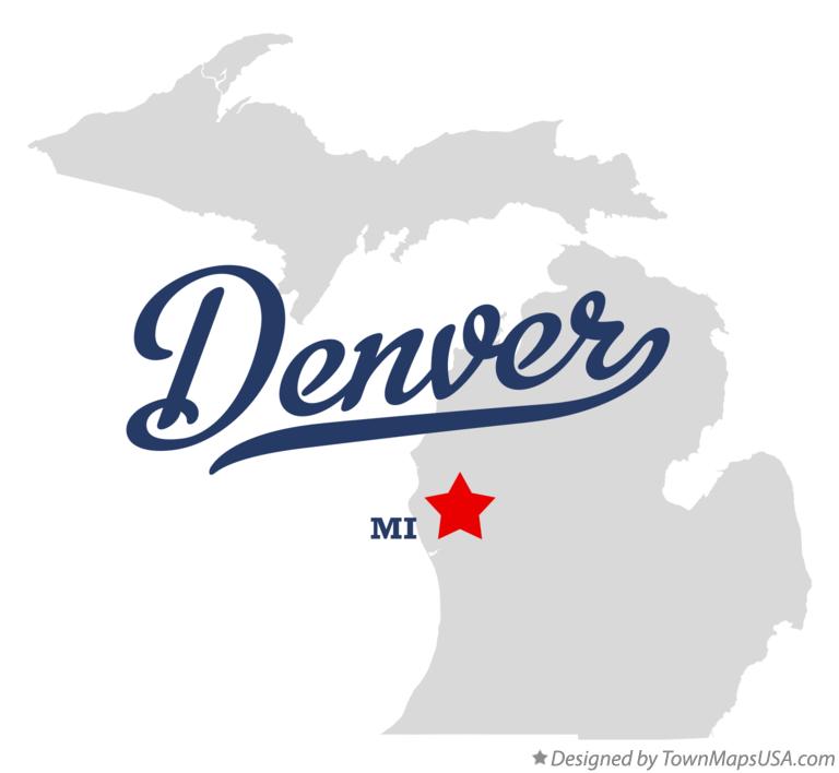 Map of Denver Michigan MI