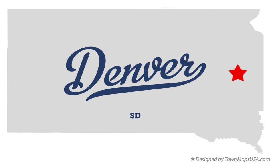 Map of Denver South Dakota SD