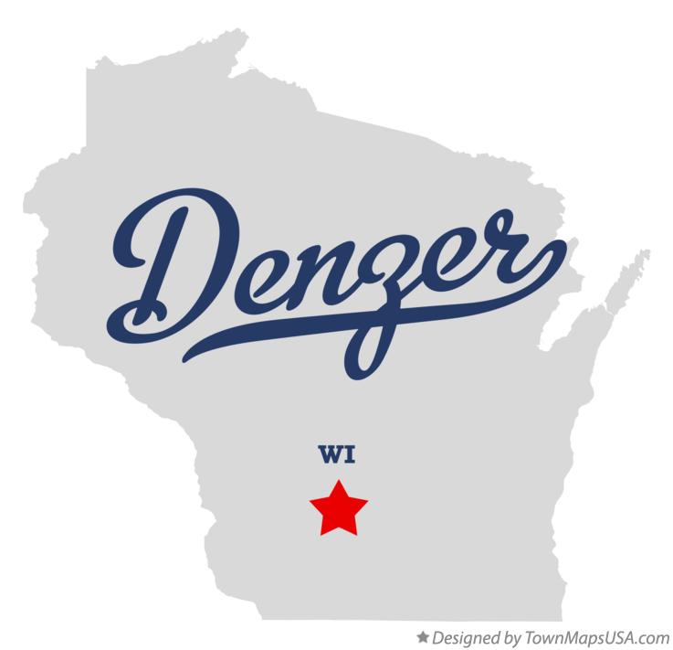 Map of Denzer Wisconsin WI