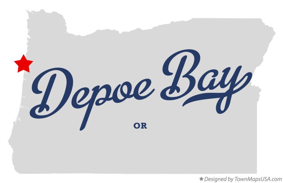 Map of Depoe Bay Oregon OR