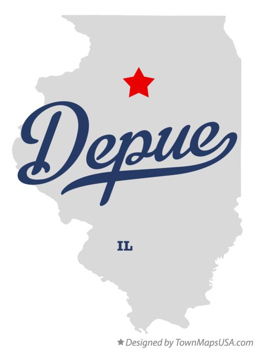 Map of Depue Illinois IL