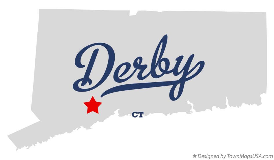 Map of Derby Connecticut CT