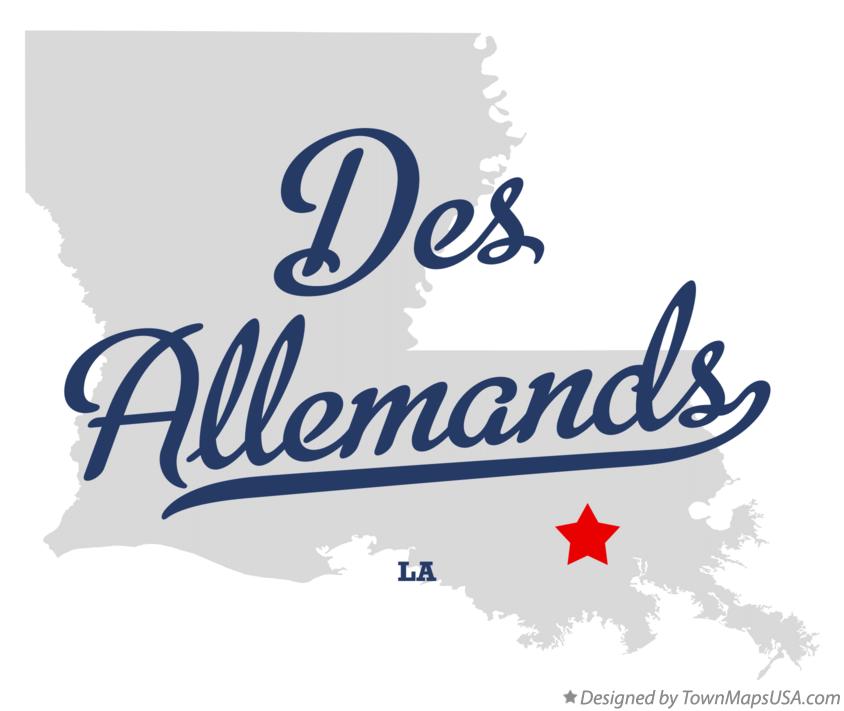 Map of Des Allemands Louisiana LA