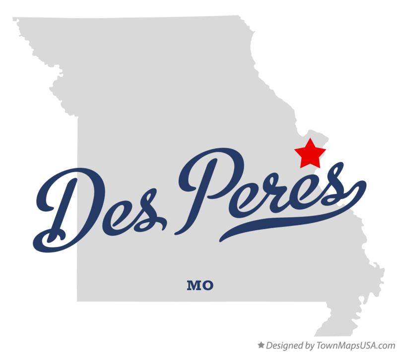 Map of Des Peres Missouri MO