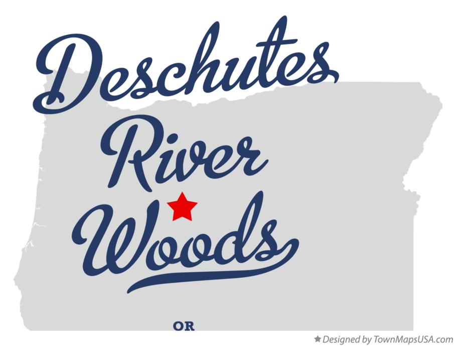 Map of Deschutes River Woods Oregon OR